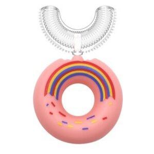 Kinderen 360 Graden Donut Handleiding Tandenborstel Kids Siliconen U-Vormige Tandenborstel Cartoon Voor 2-6-12 Jaar Oud