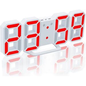 3D Led Digitale Klok Alarm Horloge Glowing Night Modus Elektronische Tafel Klok 24/12 Uur Display Wekker Muur Opknoping