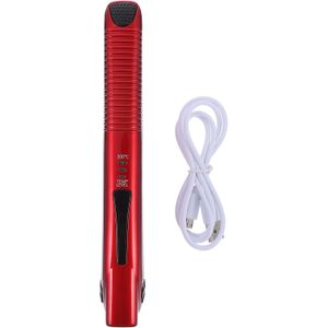 2 In 1 Negatieve Ionen Elektrische Professionele Kleine Snoerloze Stijltang Oplaadbare Batterij Operated Hair Curler Styler Tool