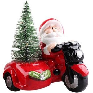 Kerst Ornamenten Kerstman Kerstboom Auto Motorfiets Desktop Beeldjes Creatieve Gaven