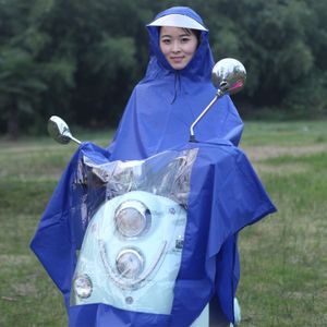 Behogar Universele Waterdichte Hooded Regenjas Regen Cape Jas Poncho Voor Mobiliteit Scooters Motorfiets Motoren Fiets Blauw