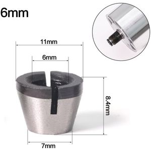 1Pc Collet 6Mm 6.35Mm 8Mm Spantangen Chuck Graveren Trimmen Machine Elektrische Router Frees Accessoires