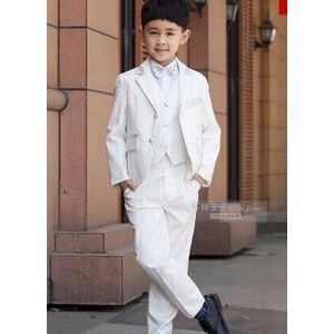 Kinderen Bruiloft Blazer Kleding Set Kostuum Verjaardag Casual Formele Jongen Suits Voor Wedding 5 PCS Set F1005