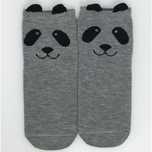 Zwart Wit Grijs Meisjes Warm Leuke Cartoon Panda 3D Oren Sokken Grappige Leuke Harajuku Hipster Beer Dier Sokken