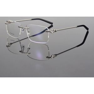 Titanium Brilmontuur Mannen Brillen Frames Mannen Mode Randloze Gouden Bril Top Optische Brillen Recept