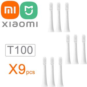 9 Pcs Xiaomi Opzetborstels T100 Mijia Vervanging Heads Elektrische Tandenborstel Mi Opzetborstels T100 Originele