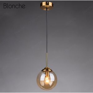 Moderne Glazen Bal Hanglampen Gold Opknoping Lamp Thuis Loft Decor Armaturen voor Cafe Eetkamer Keuken Slaapkamer E27 Verlichting