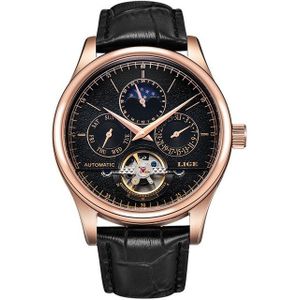 Luik Heren Horloges Automatische Mechanische Horloge Tourbillon Sport Klok Lederen Business Retro Horloge Relojes Hombre + Box