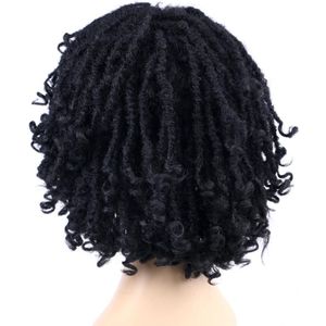 Godin Locs Gehaakte Vlechten Bobo Pruik Dreadlock Pruik Twist Pruiken Synthetisch Haar Fuax Locs Leuke Haak Gevlochten Pruiken Voor Zwarte vrouwen