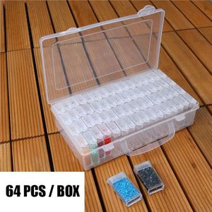 64 Grids Plastic Opbergdoos Sieraden Doos Accessoires Box Praktische Plastic Case Voor Bead Ringen Sieraden Display Organizer