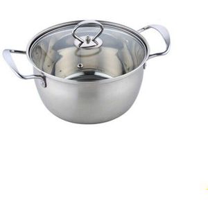 Roestvrij Stalen Pot 1.5L-4L Dubbele Bodem Soeppan Niet-magnetisch Koken Multi-purpose Kookgerei Non-stick Pan algemeen Gebruik Hotpot