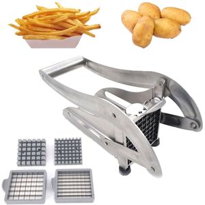 Handig 2-Blade Rvs Huishoudelijke Frieten Aardappel Chip Slicer Groentensnijder Keuken Gadget Prachtige Set