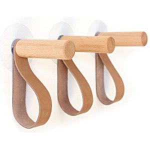 3 Nordic Muur Creatieve Haken, Massief Hout Hangers, Handdoek Rekken, Muurbeugels