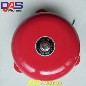 AC 220V 100mm 4 inch Dia Scholen Brandalarm Ronde Vorm Elektrische Bel Rode