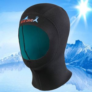 1mm Neopreen Mannen Vrouwen Warm Snorkelen Hood Cap Winter Zwemmen Neck Volgelaatsmasker Waterdichte Duiken hoed Zwart