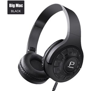 Big Mac Serie Bedrade Headset Krachtige Stereo 40Mm Grote Moving Coil Hoge Flexibiliteit Head Beam Met Microfoon Voor Mobiele Telefoons pc Tablet