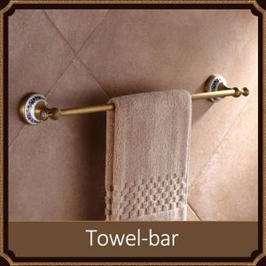 Quyanre Antieke Geborsteld Messing & Porselein Badkamer Hardware Handdoek Plank Bar Papier Houder Doek Haak Badkamer Accessoires