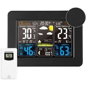 Draadloze Weerstation Wekker Thermometer Kalender Met Outdoor Sensor Home Smart Klok Met Weersverwachting Huishouden