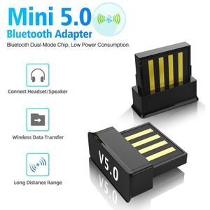 Bluetooth-Compatibel 5.0 Zender Ontvanger Dual Tr Draadloze Dongle Mini Usb Adapter Bt Stereo Audio Portable Voor Pc Telefoon auto