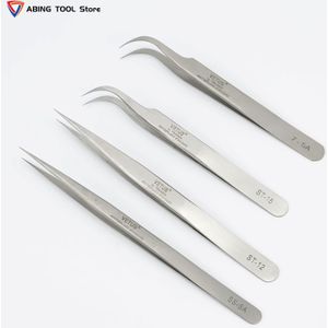 Originele Vetus Ts Serie Rvs Industriële Anti-Statische Pincet Voor Telefoon Reparatie Tools Met Security Labe Hoge Elastische