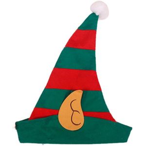 Kerst Elf Hoed Volwassen Kind Kerst Cartoon Hoed Xmas Festival Party Decoratie Accessoires Creatieve Hoed Met Oren Kids