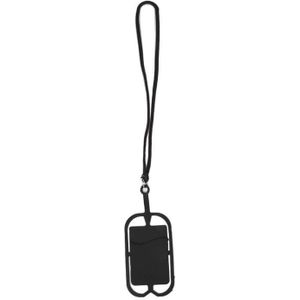 Afneembare Siliconen Lanyard Mobiele Telefoon Case Holder Neck Strap Met Id Card Slot