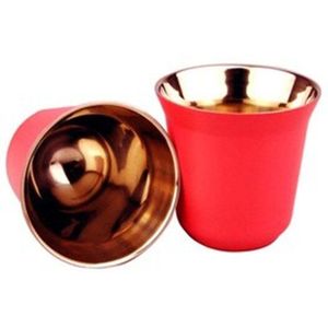2 Pcs Nespresso cups Espresso Italiaanse Rvs koffie Nescafe Double Wall Thermo capsule koffie cup beker