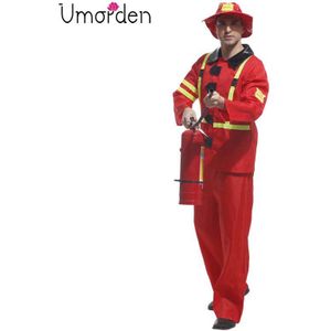 Umorden Volwassen Mannelijke Brandweerman Cosplay Brandweerman Brandweer Kostuum Uniform Voor Mannen Halloween Carnaval Party Kostuums
