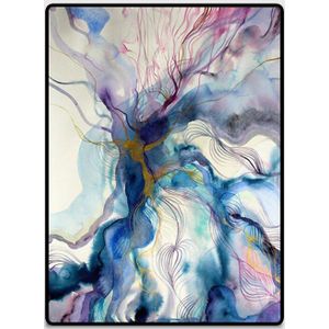 Blauw Paars Abstract Tapijt Kleurrijke Voor Woonkamer Modren Art Nachtkastje Mat Thuis Tapijt Washablelong Keuken Tapijt