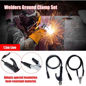 Booglassen Grond Klem Set 1.5M Lengte 300A Lassers Aarde Clip Kit Voor Arc ZX7 Mma Lassen Machine