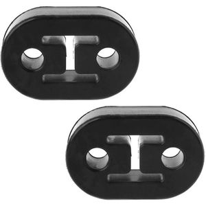 2X11.5 Mm Gat Heavy Duty Uitlaat Hanger Bus Ondersteuning 2 Gaten Beugel Rubber Mount Zwart