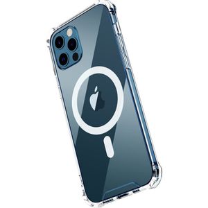 Originele Clear Telefoon Case Voor Iphone 12 Pro Max 12 Mini Case Ondersteuning Voor Magsafe Draadloze Opladen Luxe Transparant Back cover