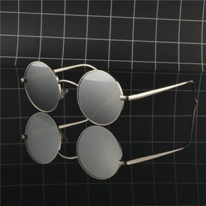 Retro kleine ronde zonnebril vrouwen zwart en goud metaal cirkel clear lens zonnebril voor mannen vintage spiegel zonnebril FML