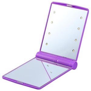 RUIMIO Make-Up Spiegel met 8/16 LEDs Cosmetische Spiegel met Touch Dimmer Batterij Operated Stand voor Tafelblad Badkamer Reizen