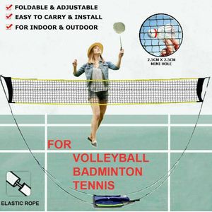Draagbare Badminton Netframe Ondersteuning Tennis Volleybal Training Vierkante Mesh Tennis Netto Vierkante Netwerk Badminton