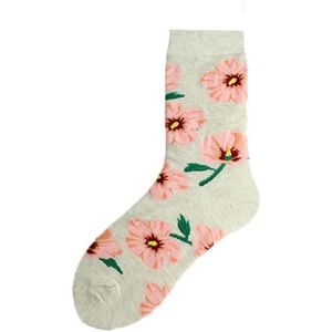 Peonfly Vintage Bloemen Gedrukt Sokken Vrouwen Lente Zomer Calcetines Grappig Gelukkig Vrouwelijke Harajuku Skate Katoenen Sokken