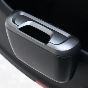 Portable Car Trash Mini Vehicle Auto Garbage Dust Case Holder Box Door Hanging Bin Trash Rubbish Can Car Storage Box Car Ashtray