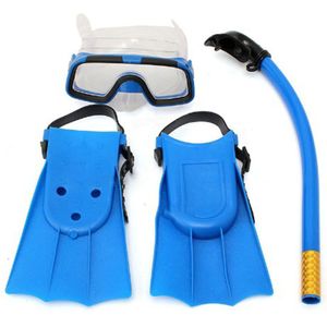 Unisex 3-7 Jaar Kinderen Kids 3Pcs Zwemmen Duikbril Snorkel Maskers Snorkelen Flippers Set Anti-Fog wide-View Super Clear