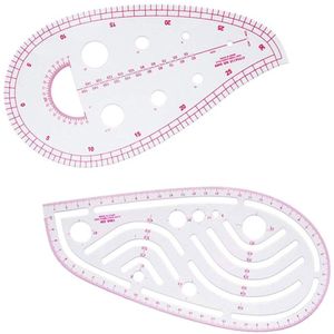 XRHYY Naaien Gereedschap Naai Franse Curve Metric Vormige Liniaal Voor Naaien Dressmaking Patroon Buigbare Tekening Template