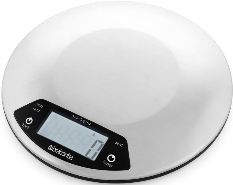 Brabantia Profile Keukenweegschaal Digitaal - met Kookwekker - RVS