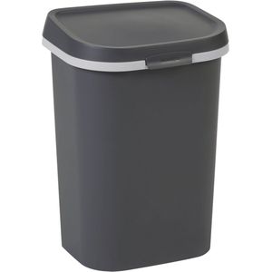 Curver Mistral afvalbak flat 25 liter antraciet