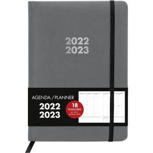 Planner Grey 22x16cm 18 mnd -  Agenda's