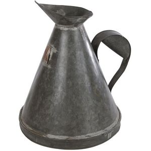 Schenkkan Jug L antiek zwart metaal 5ltr 30x27x32cm