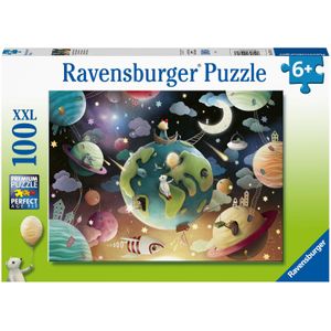 Ravensburger puzzel 100 stukjes XXL Fantasie planeten -  Legpuzzels