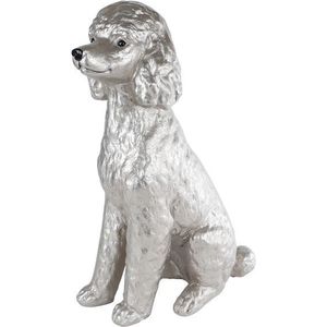 Sculptuur Poodle XXL champagne goud polystone