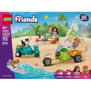 LEGO Friends - Surf- en Scooterplezier - Speelgoed - 2 Poppetjes en Corgi Figuren