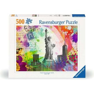 Ravensburger puzzel 500 stukjes New York postcard -  Legpuzzels
