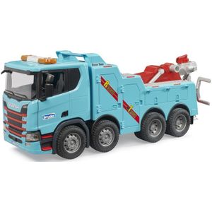 Bruder - Scania Super 560R - Takeltruck - Zwart/Cyaan/Rood/Zilver - ABS