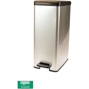 Curver Decobin Slim Prullenbak- 40 liter - Metallic