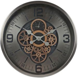 Radarklok Rye grijs metaal/glas
